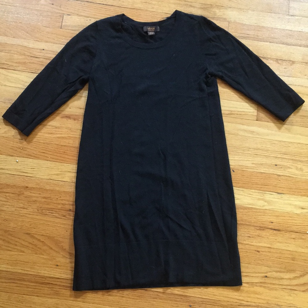 Black wool sweater dress